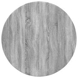 Plateau de table Sonoma gris Ø 80 x 1,5 cm Bois d'ingénierie 538108538108