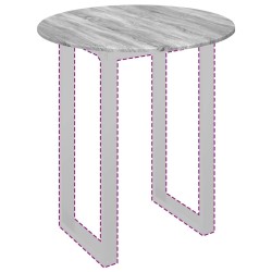 Plateau de table Sonoma gris Ø 80 x 1,5 cm Bois d'ingénierie 538108538108