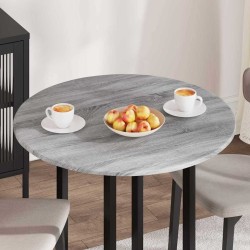 Plateau de table Sonoma gris Ø 80 x 1,5 cm Bois d'ingénierie 538108538108