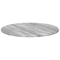 Plateau de table Sonoma gris Ø 80 x 1,5 cm Bois d'ingénierie 538108538108