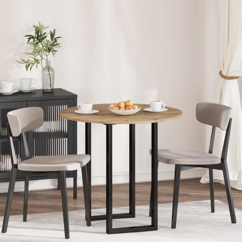 Plateau de table chêne artisanal Ø 80 x 1,5 cm 538110538110