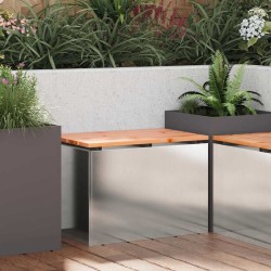 Banc de jardin Argent 60 x 40 x 43 cm Acier inoxydable 538111538111