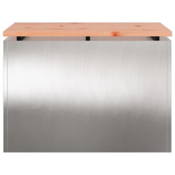 Banc de jardin Argent 60 x 40 x 43 cm Acier inoxydable 538111538111