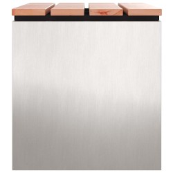 Banc de jardin Argent 60 x 40 x 43 cm Acier inoxydable 538111538111