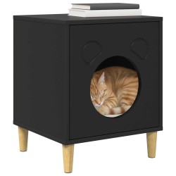 Maison pour chat Noir 42,5 x 40 x 53 cm Bois d'ingénierie 538113538113