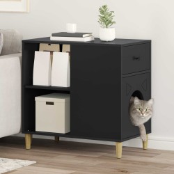 Maison pour chat Noir 72 x 42.5 x 70 cm Bois d'ingénierie 538114538114