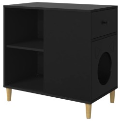 Maison pour chat Noir 72 x 42.5 x 70 cm Bois d'ingénierie 538114538114