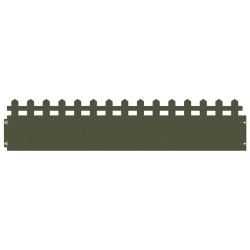 Bordures de pelouse 10 pcs Vert olive 103 x 0,05 x 22 cm Acier 538116538116