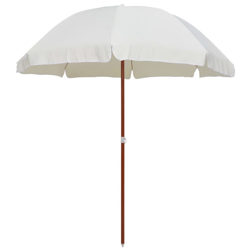 Parasol de jardin avec mât en acier 240 cm Sable 538120538120