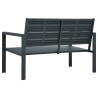 Banc de jardin 120 cm PEHD Gris Aspect de bois 538124538124