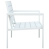 Banc de jardin 120 cm PEHD Blanc Aspect de bois 538125538125