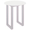 Plateau de table Blanc brillant Ø 80 x 1,5 cm Bois d'ingénierie 538127538127