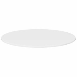 Plateau de table Blanc brillant Ø 80 x 1,5 cm Bois d'ingénierie 538127538127