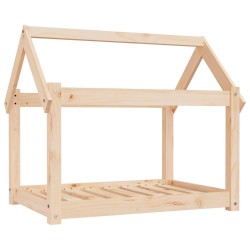 Lit pour chien 81x60x70 cm Bois de pin solide 538128538128