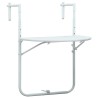 Table de balcon Blanc 60x64x83,5 cm Plastique Aspect de rotin 538129538129