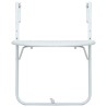 Table de balcon Blanc 60x64x83,5 cm Plastique Aspect de rotin 538129538129