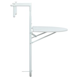 Table de balcon Blanc 60x64x83,5 cm Plastique Aspect de rotin 538129538129