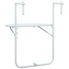 Table de balcon Blanc 60x64x83,5 cm Plastique Aspect de rotin 538129538129