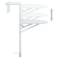 Table de balcon Blanc 60x64x83,5 cm Plastique Aspect de rotin 538129538129