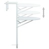 Table de balcon Blanc 60x64x83,5 cm Plastique Aspect de rotin 538129538129