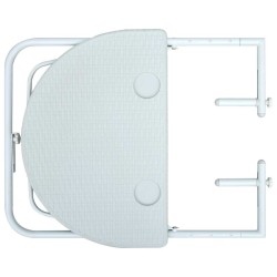 Table de balcon Blanc 60x64x83,5 cm Plastique Aspect de rotin 538129538129