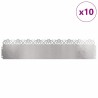 Bordures de pelouse 10 pcs Argent 103 x 0,05 x 22 cm 538131538131