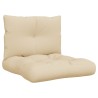Coussins de palette lot de 2 beige tissu 538134538134
