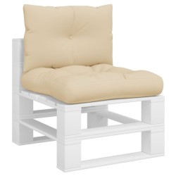 Coussins de palette lot de 2 beige tissu 538134538134