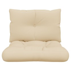 Coussins de palette lot de 2 beige tissu 538134538134