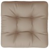 Coussin de palette taupe 60x61,5x10 cm tissu 538136538136