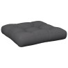 Coussin de palette anthracite 60x61,5x10 cm tissu 538137538137