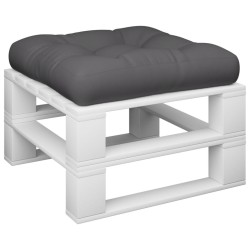 Coussin de palette anthracite 60x61,5x10 cm tissu 538137538137