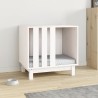 Niche pour chien Blanc 60x45x57 cm Bois de pin massif 538138538138