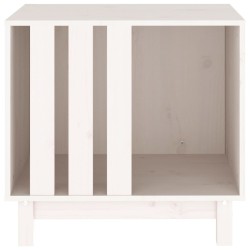 Niche pour chien Blanc 60x45x57 cm Bois de pin massif 538138538138