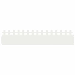 Bordures de pelouse 30 pcs Blanc 103 x 0,05 x 22 cm Acier 538140538140