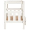 Lit pour chien Blanc 65,5x50,5x70 cm Bois de pin solide 538144538144