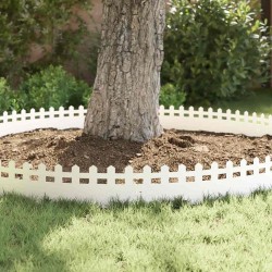 Bordures de pelouse 20 pcs Blanc 103 x 0,05 x 22 cm Acier 538145538145