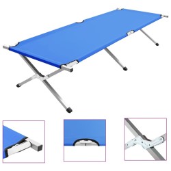 Lit de camping 210x80x48 cm XXL Bleu 538146538146
