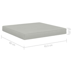 Coussin de plancher de palette 60x61,5x6 cm Beige Tissu 538150538150
