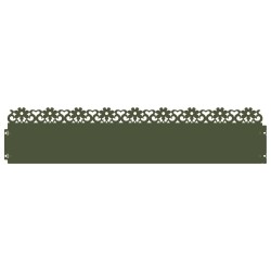 Bordures de pelouse 20 pcs Vert olive 103 x 0,05 x 22 cm Acier 538151538151