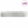 Bordures de pelouse 20 pcs Argent 103 x 0,05 x 22 cm 538152538152
