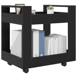 Trolley de Bureau Chêne noir 60 x 45 x 60 cm Bois d'ingénierie 538153538153