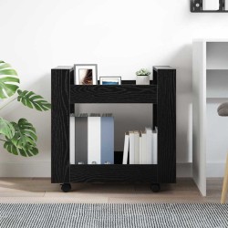 Trolley de Bureau Chêne noir 60 x 45 x 60 cm Bois d'ingénierie 538153538153