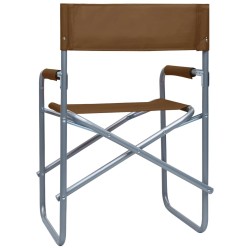 Chaises de metteur en scène lot de 2 Acier Marron 538154538154