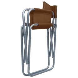 Chaises de metteur en scène lot de 2 Acier Marron 538154538154