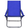 Chaises pliables de plage lot de 2 Tissu Bleu 538155538155