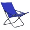 Chaises pliables de plage lot de 2 Tissu Bleu 538155538155