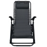 Chaise pliable de terrasse Noir Textilène 538157538157