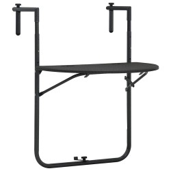 Table de balcon Marron 60x64x83,5 cm Plastique Aspect de rotin 538159538159