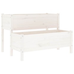 Jardinière Blanc 110x84x75 cm Bois massif de pin 538161538161
